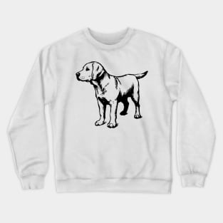 Stick figure sheltie dog in black ink Crewneck Sweatshirt